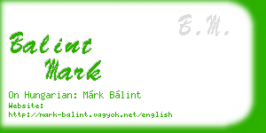 balint mark business card
